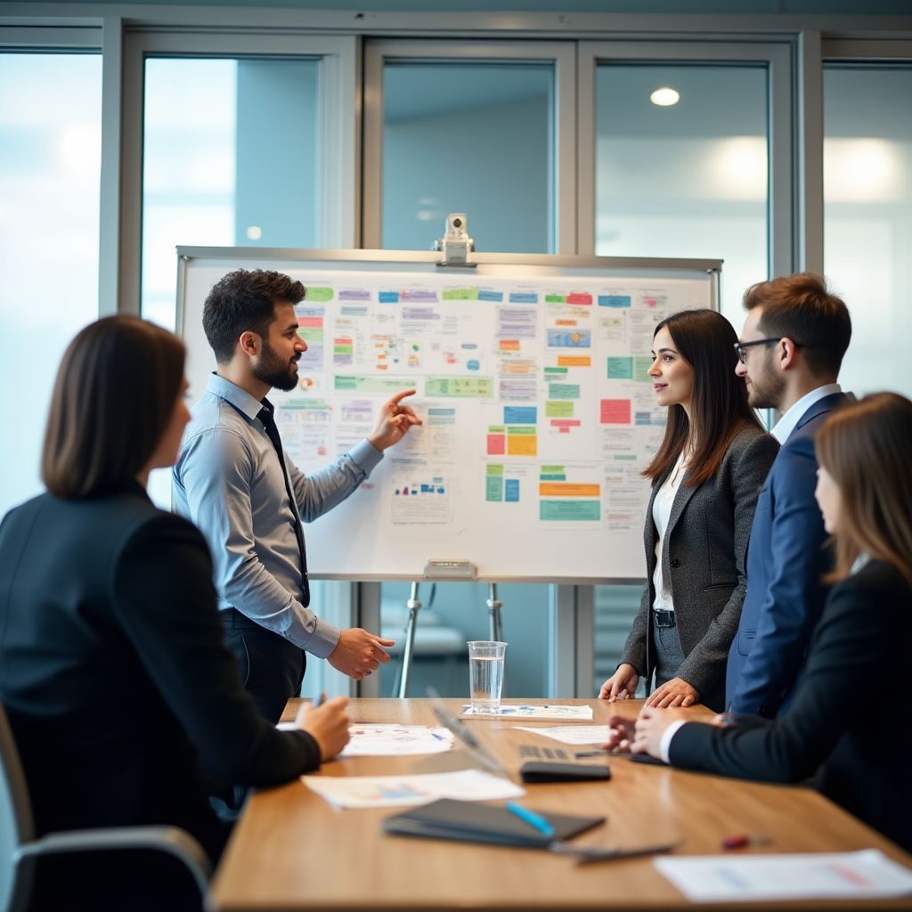 Strategic planning session with business coach